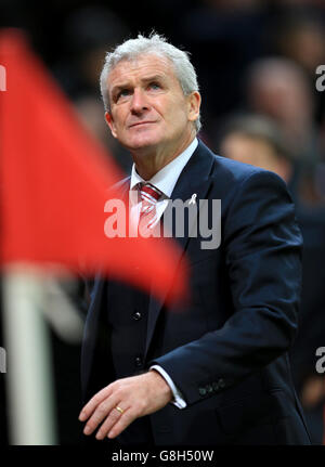 Stoke City / Sheffield mercredi - Capital One Cup - quart de finale - Britannia Stadium.Mark Hughes, directeur de la ville de Stoke après la Capital One Cup, quart de finale au stade Britannia, Stoke-on-Trent. Banque D'Images