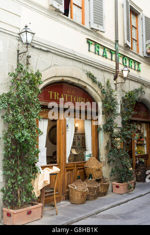 Trattoria à Florence, Toscane, Italie Banque D'Images