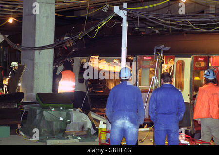 Cannon Street Crash - Londres Banque D'Images