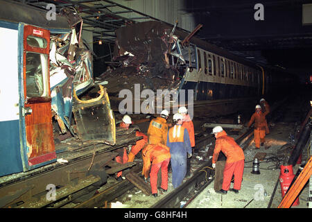 Cannon Street Crash - Londres Banque D'Images