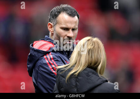 Manchester United / Norwich City - Barclays Premier League - Old Trafford.Ryan Giggs, assistant de Manchester United, avant le match Banque D'Images