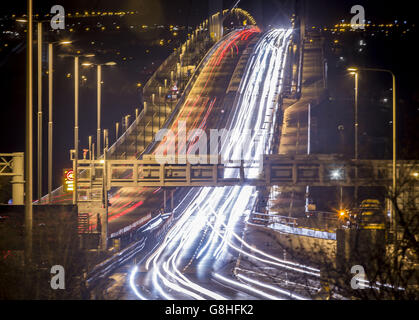 Fermeture du pont de Forth Road Banque D'Images