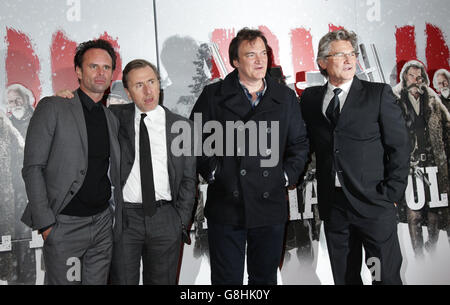 Walton Goggins, Tim Roth, Quentin Tarantino et Kurt Russell assistaient à la première des huit hateful à l'Odeon Leicester Square, Londres. APPUYEZ SUR ASSOCIATION photo. Date de la photo: Jeudi 10 décembre 2015. Voir l'histoire de PA SHOWBIZ Tarantino. Le crédit photo devrait se lire: Yui Mok/PA Wire Banque D'Images