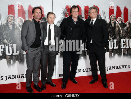 Walton Goggins, Tim Roth, Quentin Tarantino et Kurt Russell assistaient à la première des huit hateful à l'Odeon Leicester Square, Londres. APPUYEZ SUR ASSOCIATION photo. Date de la photo: Jeudi 10 décembre 2015. Voir l'histoire de PA SHOWBIZ Tarantino. Le crédit photo devrait se lire: Yui Mok/PA Wire Banque D'Images