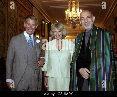 Hamid Karzaï rencontre royale - Clarence House Banque D'Images