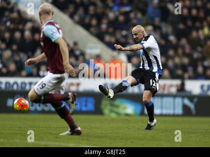 Newcastle United / West Ham United - Barclays Premier League - St James' Park.Jonjo Shelvey de Newcastle United pendant le match de la Barclays Premier League à St James' Park, Newcastle. Banque D'Images