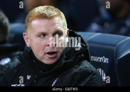 Neil Lennon, le Manager de Bolton Wanderers, avant la coupe Emirates FA, troisième tour de la retransmission au stade Macron, Bolton. Banque D'Images