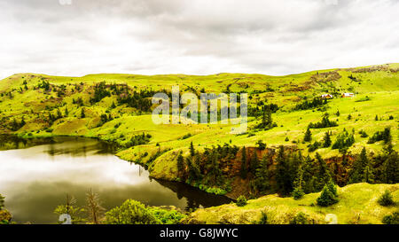 Les collines et les prairies de la vallée de la Nicola près de Merritt, Colombie-Britannique, Canada Banque D'Images