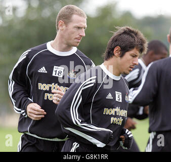 L'UEFA Intertoto Cup - Football - Newcastle v Deportivo La Corogne - Session de formation - Longbenton Banque D'Images