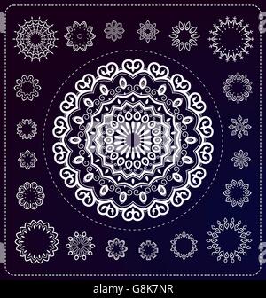 Ensemble de mandala illustration en format vecteur pour utiliser divers Illustration de Vecteur