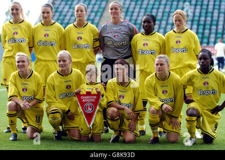 Soccer - FA Women's Community Shield - Arsenal / Charlton Athletic - Stade national de hockey. Groupe d'équipe de Charlton Athletic Banque D'Images