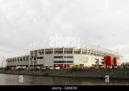 Middlesbrough / Nottingham Forest - Sky Bet Championship - Riverside Stadium.Une vue générale tandis que les fans arrivent au stade Riverside Banque D'Images