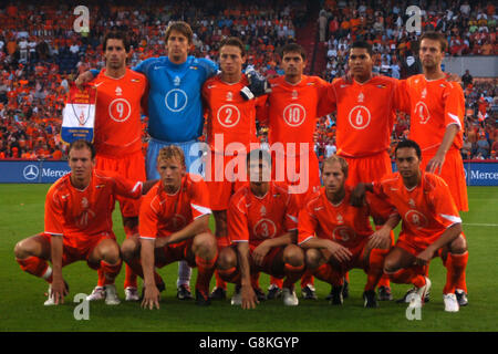 Football - International friendly - Hollande / Allemagne - Kuip Stadium. Groupe d'équipe Holland Banque D'Images