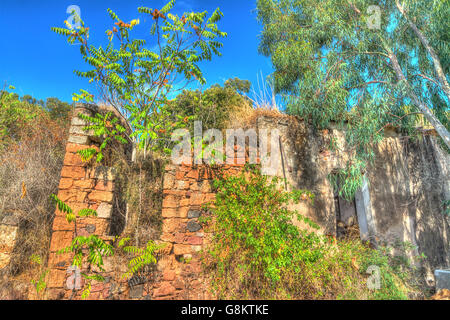 Anciennes ruines en Sardaigne. tone mapping hdr. Banque D'Images