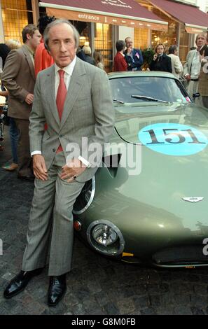 Jackie Stewart au restaurant Bluebird à Chelsea à Londres pour le lancement de la Goodwood Revival - une fête pour célébrer le huitième week-end social annuel prochain pour la fraternité des courses automobiles. Banque D'Images