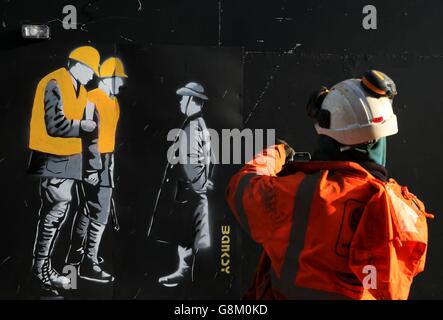 Artwork a prétendu être rejeté par Banksy Banque D'Images