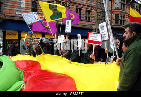 Manifestation kurde Banque D'Images