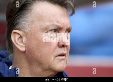 Sunderland / Manchester United - Barclays Premier League - Stade de lumière. Louis van Gaal, directeur de Manchester United Banque D'Images