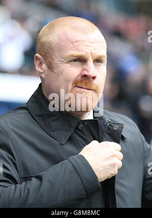 Reading v Burnley - Championnat du pari du ciel - Stade Madejski. Sean Dyche, responsable de Burnley Banque D'Images