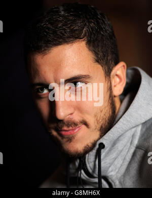 Eden Hazard Feature - Woodlands Park Hotel.Eden Hazard de Chelsea est interviewé pour la publication belge Het Laatste Nieuws Banque D'Images