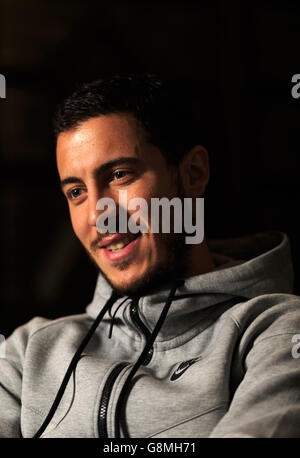 Eden Hazard Feature - Woodlands Park Hotel.Eden Hazard de Chelsea est interviewé pour la publication belge Het Laatste Nieuws Banque D'Images