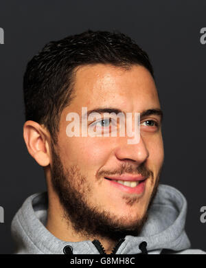 Eden Hazard de Chelsea est interviewé pour la publication belge Het Laatste Nieuws Banque D'Images