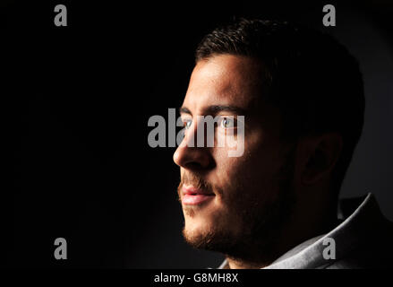 Eden Hazard Feature - Woodlands Park Hotel.Eden Hazard de Chelsea est interviewé pour la publication belge Het Laatste Nieuws Banque D'Images