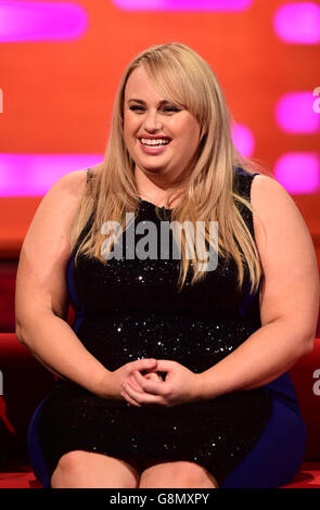 Rebel Wilson pendant le tournage du Graham Norton Show aux London Studios, dans le sud de Londres. Banque D'Images