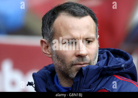 Sunderland / Manchester United - Barclays Premier League - Stade de lumière.Ryan Giggs, directeur adjoint de Manchester United Banque D'Images