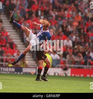 Soccer - Nationwide League Division One - Sunderland c. Middlesbrough.Mikkel Beck de Middlesbrough (à gauche) en action avec Richard Ord de Sunderland (à droite) Banque D'Images