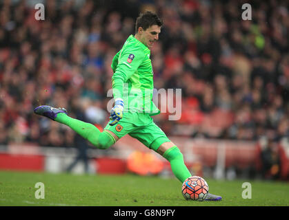 Arsenal v Hull City - Emirates FA Cup - Fifth Round - Emirates Stadium. Eldin Jakupovic, gardien de la ville de Hull Banque D'Images