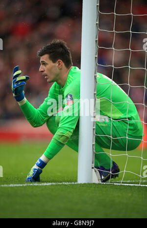 Arsenal v Hull City - Emirates FA Cup - Fifth Round - Emirates Stadium. Eldin Jakupovic, gardien de la ville de Hull Banque D'Images