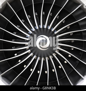 Close-up du moteur du ventilateur lames turbo jet. Le rendu 3D image. Banque D'Images