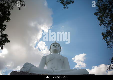 Le Grand Bouddha au Wat Khao Phanom Sawai près de la ville de Surin en Isan en Thaïlande. Banque D'Images