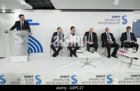 La Society of Motor Manufacturers and Traders conférence de presse Banque D'Images