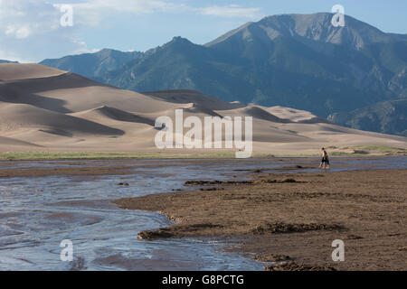 Californie, San Luis Valley, Great Sand Dunes National Park. Banque D'Images