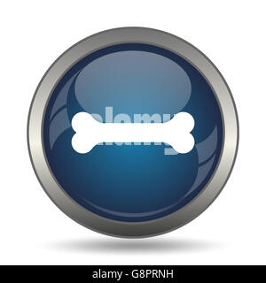 L'icône de l'os. Bouton Internet sur fond blanc. Banque D'Images