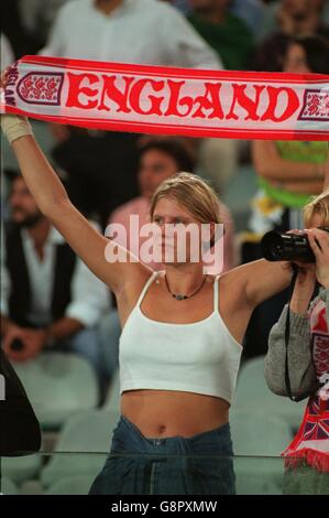 Football - qualificatif de coupe du monde - Italie / Angleterre. Fan d'Angleterre Banque D'Images