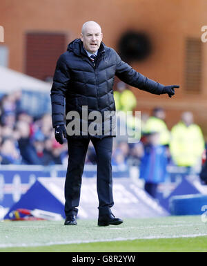 Rangers v Dundee - William Hill Scottish Cup - quart de finale - Ibrox Stadium.Mark Warburton, directeur des Rangers, lors du match de finale de la coupe écossaise William Hill au stade Ibrox, à Glasgow. Banque D'Images