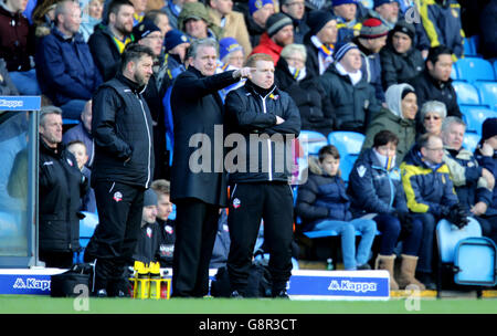 Leeds United contre Bolton Wanderers - Sky Bet Championship - Elland Road.Bolton Wanderers Manager Neil Lennon, à droite Banque D'Images