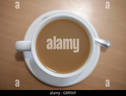 Stock de prestations de santé pour le thé. Une tasse de thé dans un café de Londres. Banque D'Images