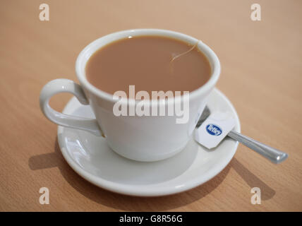 Stock de prestations de santé pour le thé. Une tasse de thé dans un café de Londres. Banque D'Images