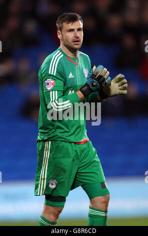 Cardiff City / Leeds United - Sky Bet Championship - Cardiff City Stadium.David Marshall, gardien de but de Cardiff Banque D'Images