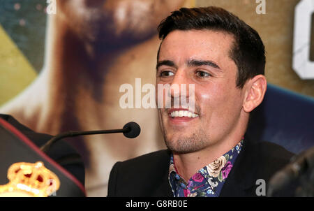 Anthony Crolla et Ismael Barroso Conférence de presse - Radisson Blu Hotel.Anthony Crolla, lors de la conférence de presse pour son combat avec Ismael Barroso, au Radisson Blu Hotel, Manchester. Banque D'Images