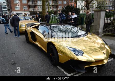 Les voitures du Moyen-Orient à Londres Banque D'Images