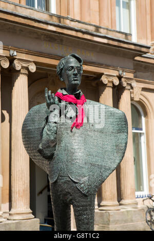 L'Irlande, Sligo, Sligo, Stephen Street, statue du poète William Butler Yeats, par le sculpteur irlandais Rohan Gillespie Banque D'Images