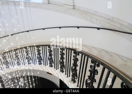 Nathalie Pierrepont Comfort escalier, Musée de la ville de New York, NYC Banque D'Images