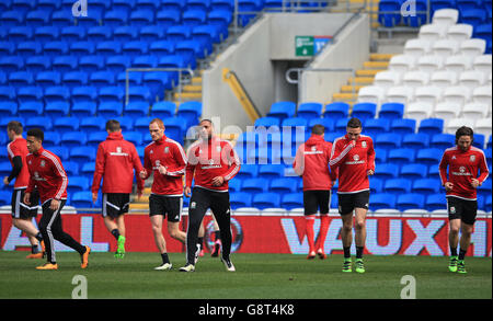 Pays de Galles v d'Irlande - Pays de Galles - amical International Conférence de presse et session de formation - Cardiff City Stadium Banque D'Images