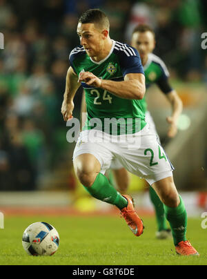 Irlande du Nord / Slovénie - International friendly - Windsor Park.Le Conor Washington d'Irlande du Nord pendant une amicale internationale à Windsor Park, Belfast. Banque D'Images