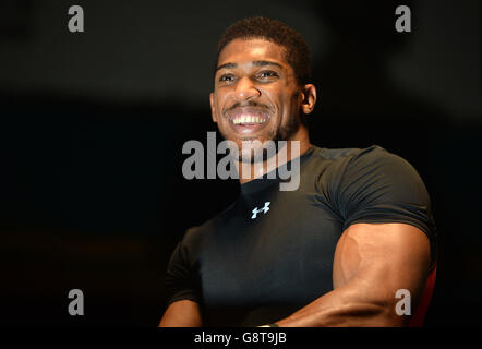 Anthony Joshua et Charles Martin Hall de New York - Entraînement Public Banque D'Images